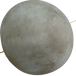 A spherical canvas form with an axis, resembling the globe.